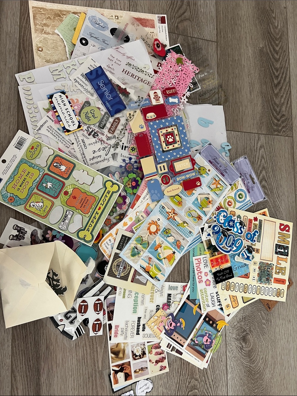 Huge lot of scrapbook stickers